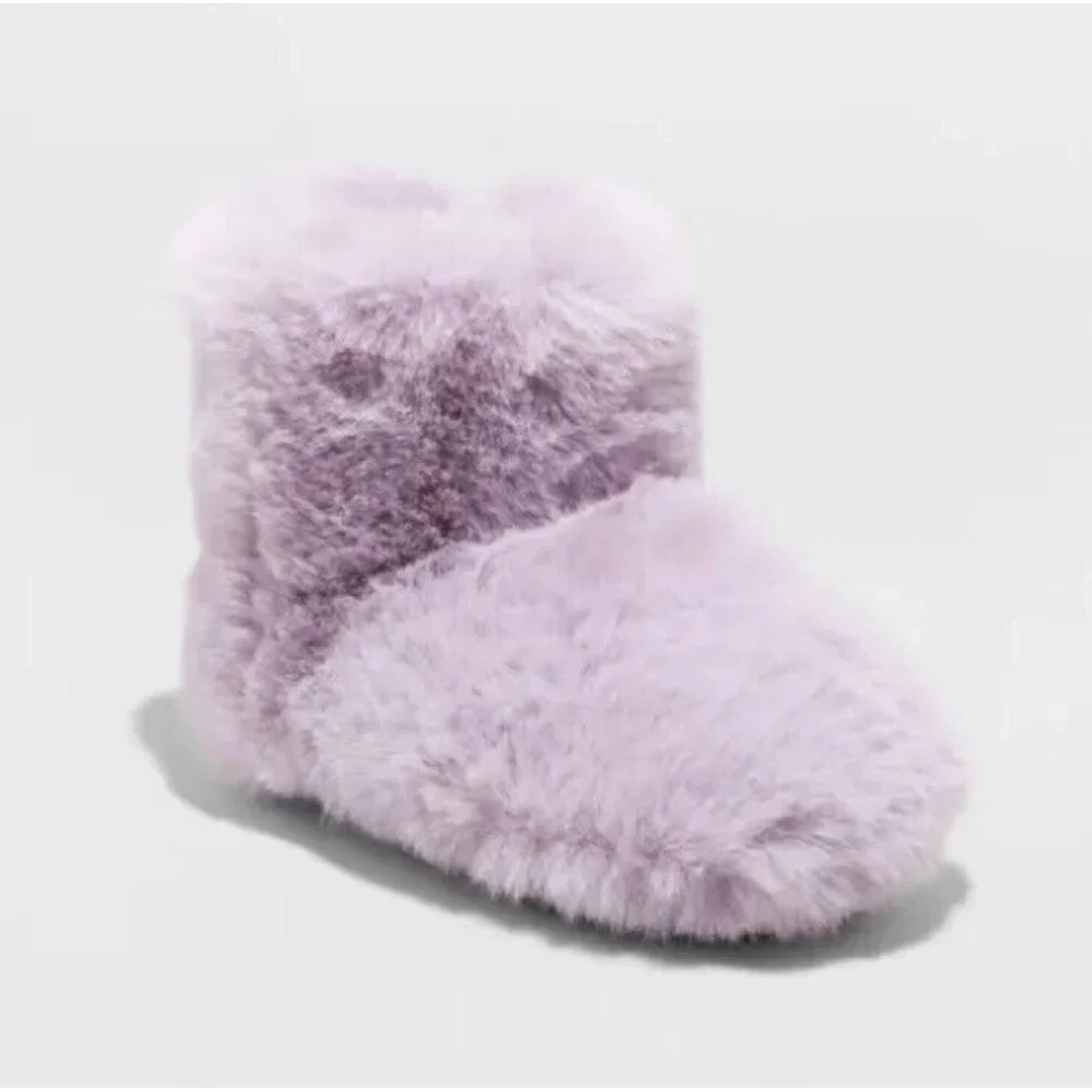 Cat & Jack Purple Kids Slippers
